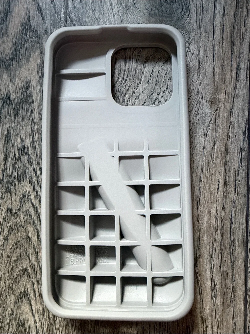 Neutral Beige Silicone Phone Case with Grip Slot